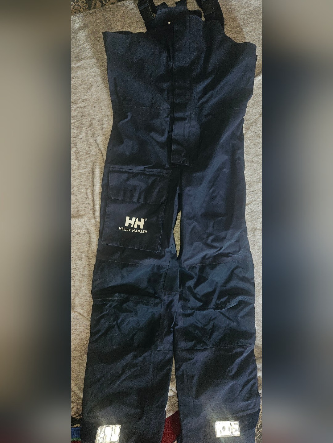 Helly Hansen Women's Medium Waterproof Offshore Sailing Workwear Bib Pants Navy
